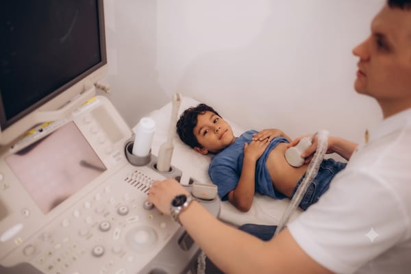 Ultrassonografia pediátrica, exame indolor para crianças na Ressonar, João Pessoa